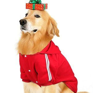 PETLESO Dog Sport Style Sweatshirt Hoodie in Red Size 4XL